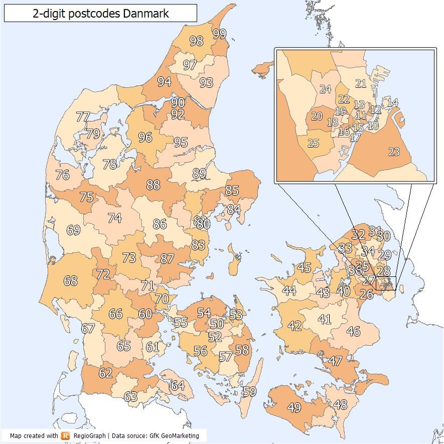 dinamarca cep mapa