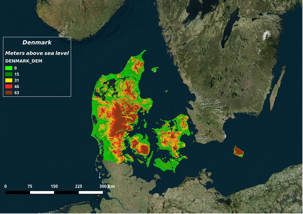 Mapa da dinamarca clima 