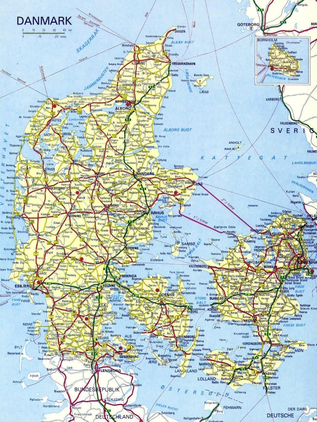 Mapa da estrada dinamarca