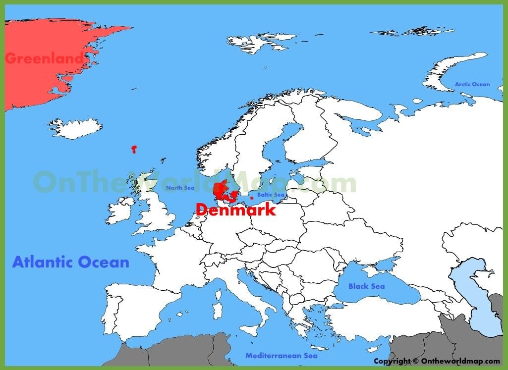 copenhaga, dinamarca mapa da europa