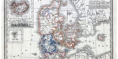 Mapa antigo da dinamarca