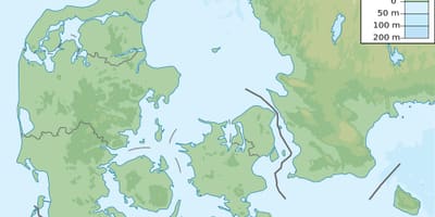 Mapa da dinamarca elevação