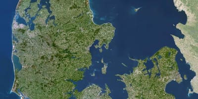 Mapa da dinamarca por satélite 