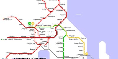 Mapa da dinamarca metro 