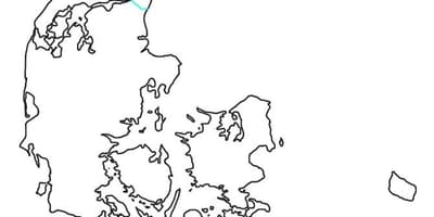 Mapa em branco da dinamarca