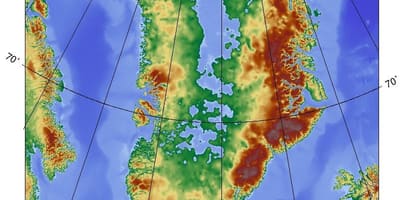 Mapa da dinamarca topográfico
