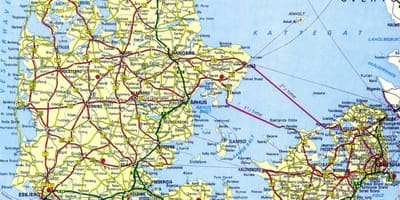 Copenhaga, dinamarca mapa turístico